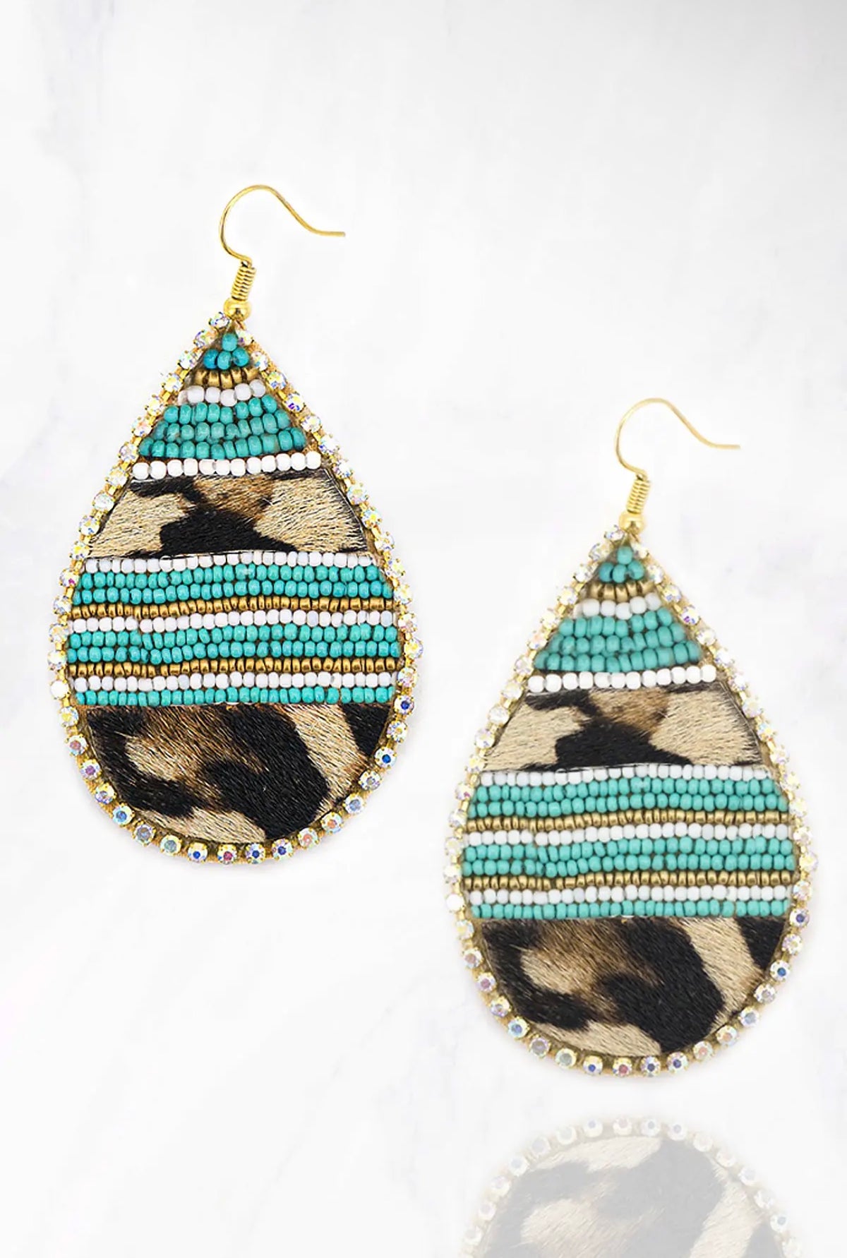 Leopard Rhinestone Earrings