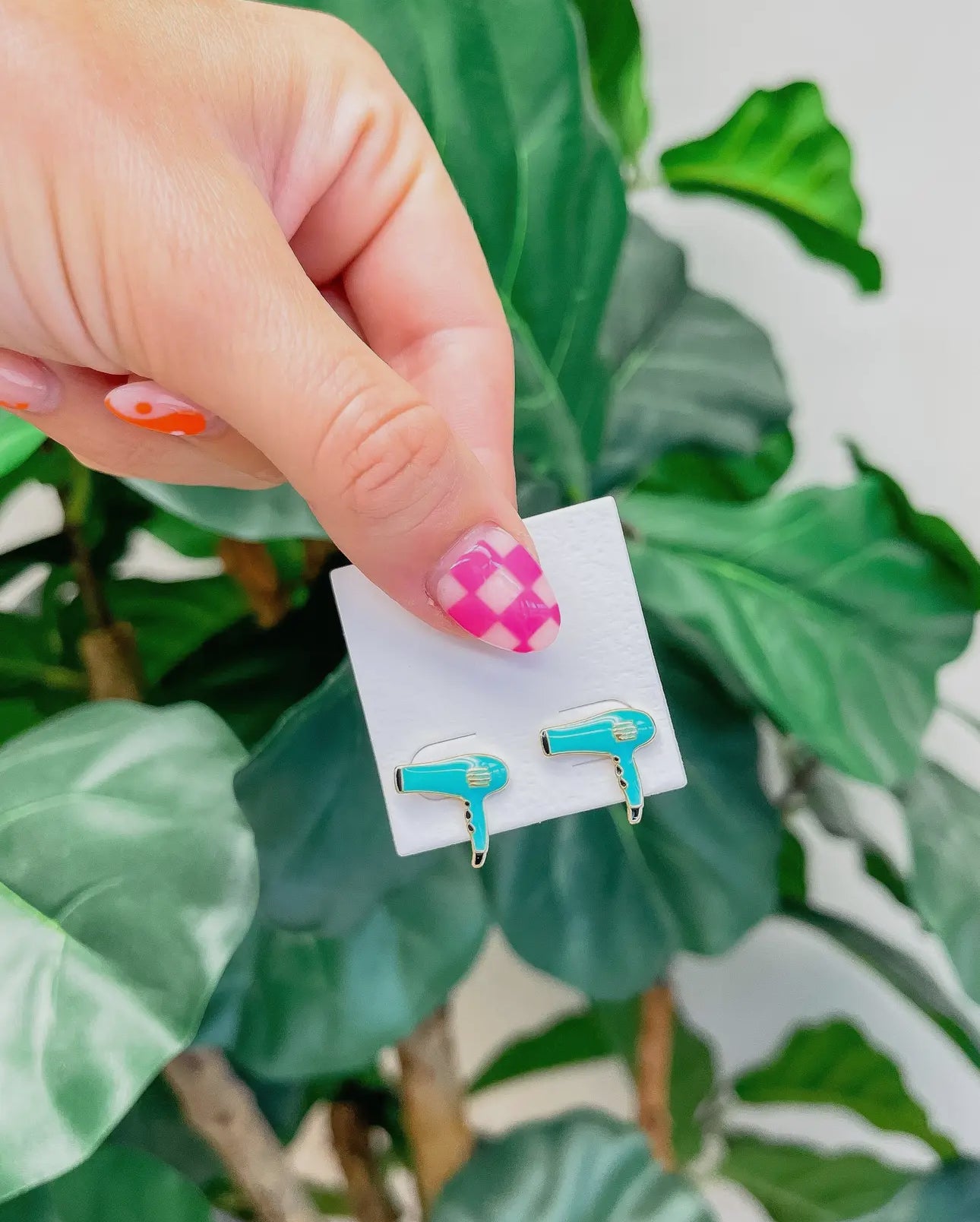 Hairdryer Stud Earrings