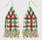 Christmas Fringe Earrings