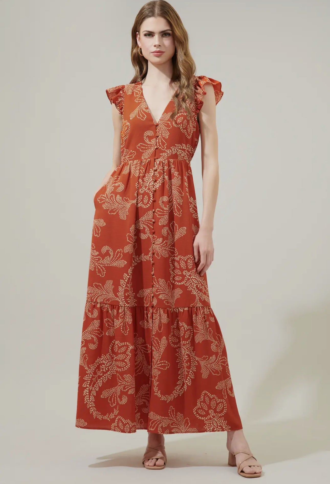 Ginger Paisley Evianna Button Down
Maxi Dress