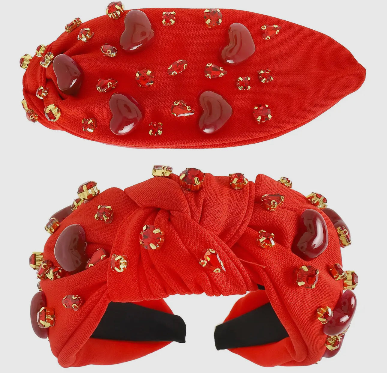 Heart-beaded Valentine Headband