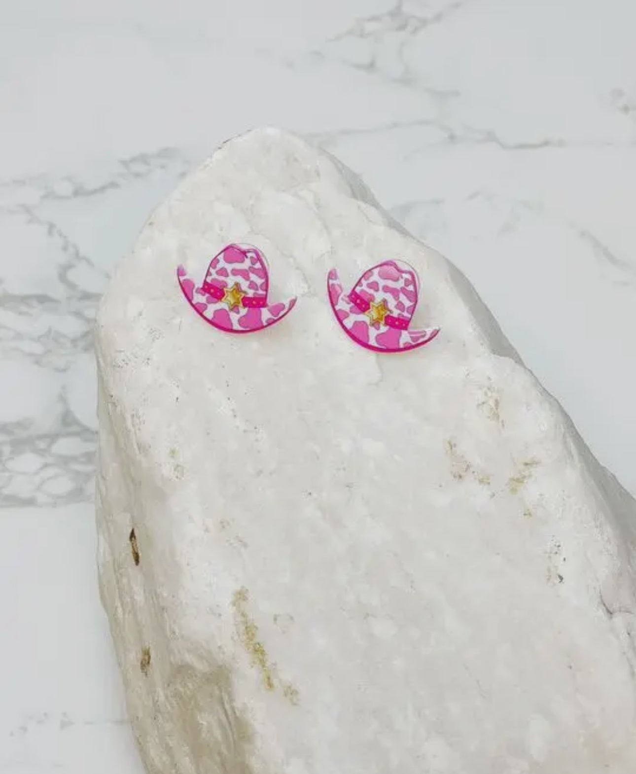 Western Hat Stud Earrings