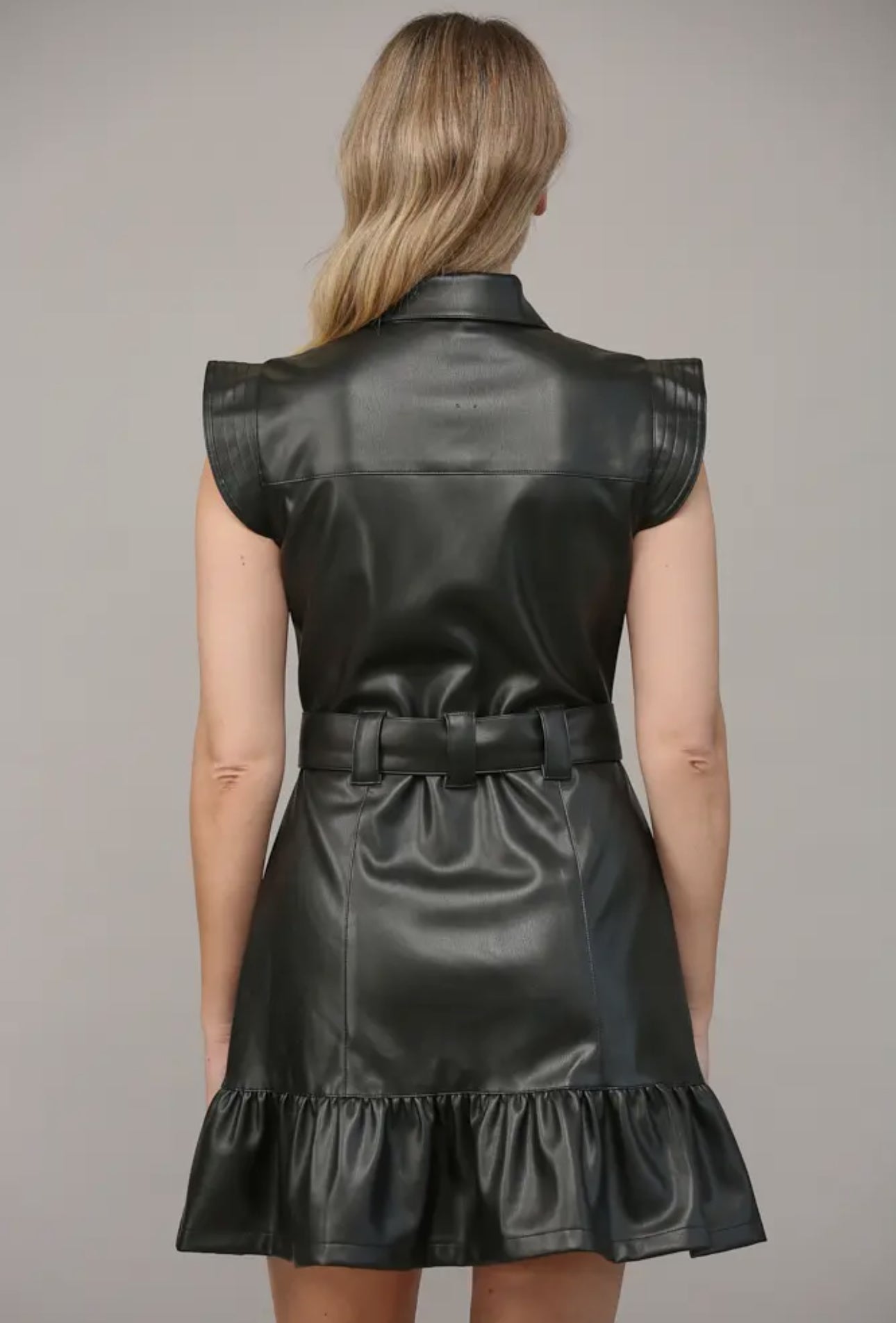 Veronica Faux Leather Dress