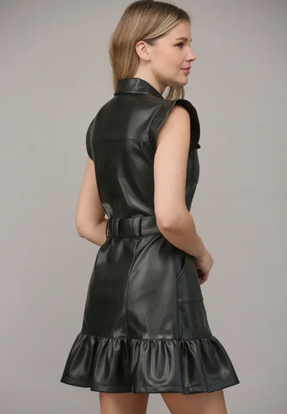 Veronica Faux Leather Dress