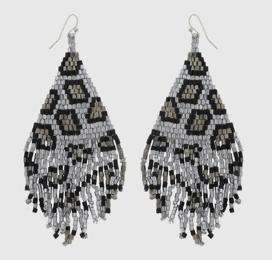 Leopard Tassel Earrings