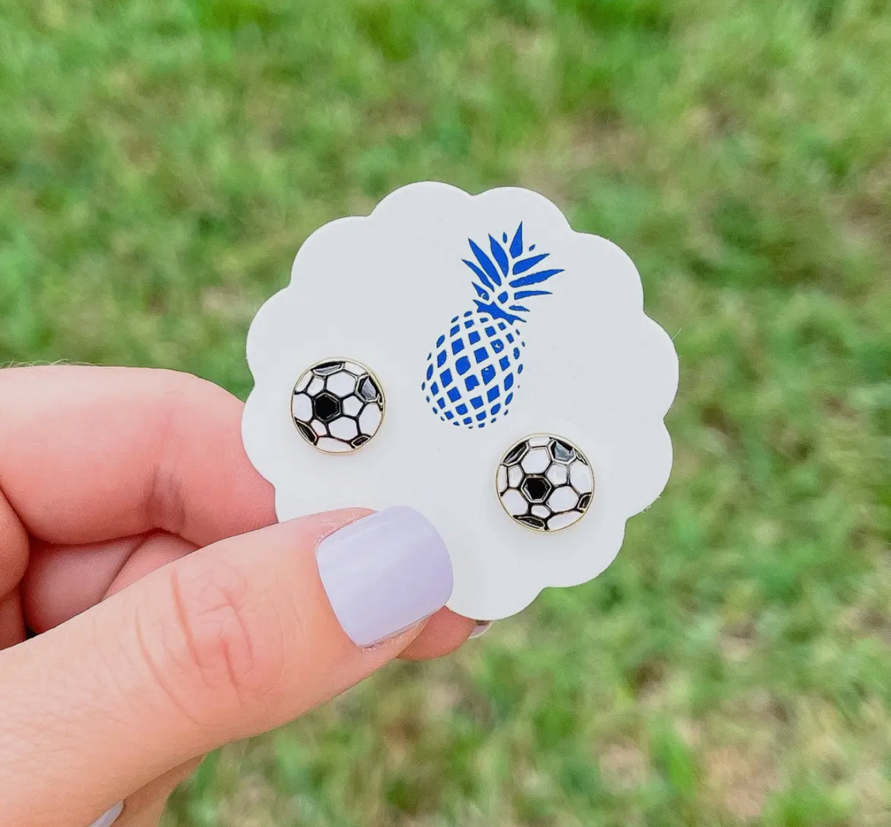 Soccer Stud Earrings