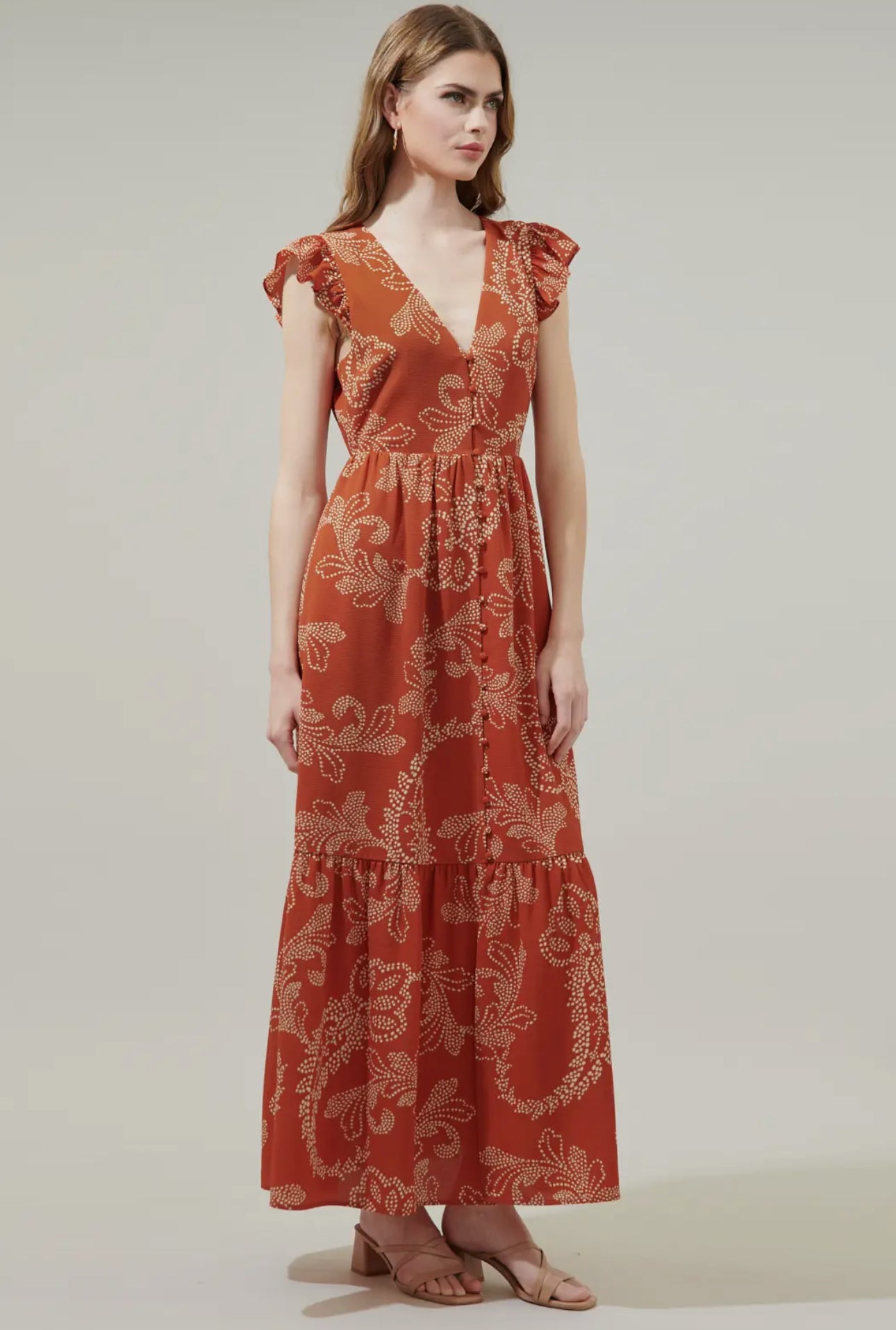 Ginger Paisley Evianna Button Down
Maxi Dress