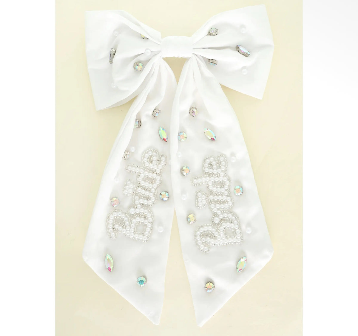 Bride Pearl Embroidered Har Bow