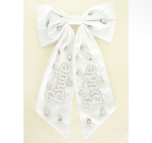 Bride Pearl Embroidered Har Bow