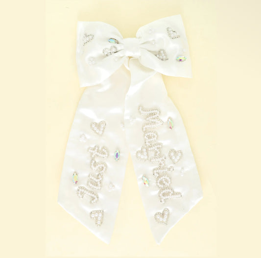 Just Married Hair Bow