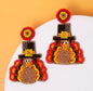 Turkey Seed Beaded Earrings