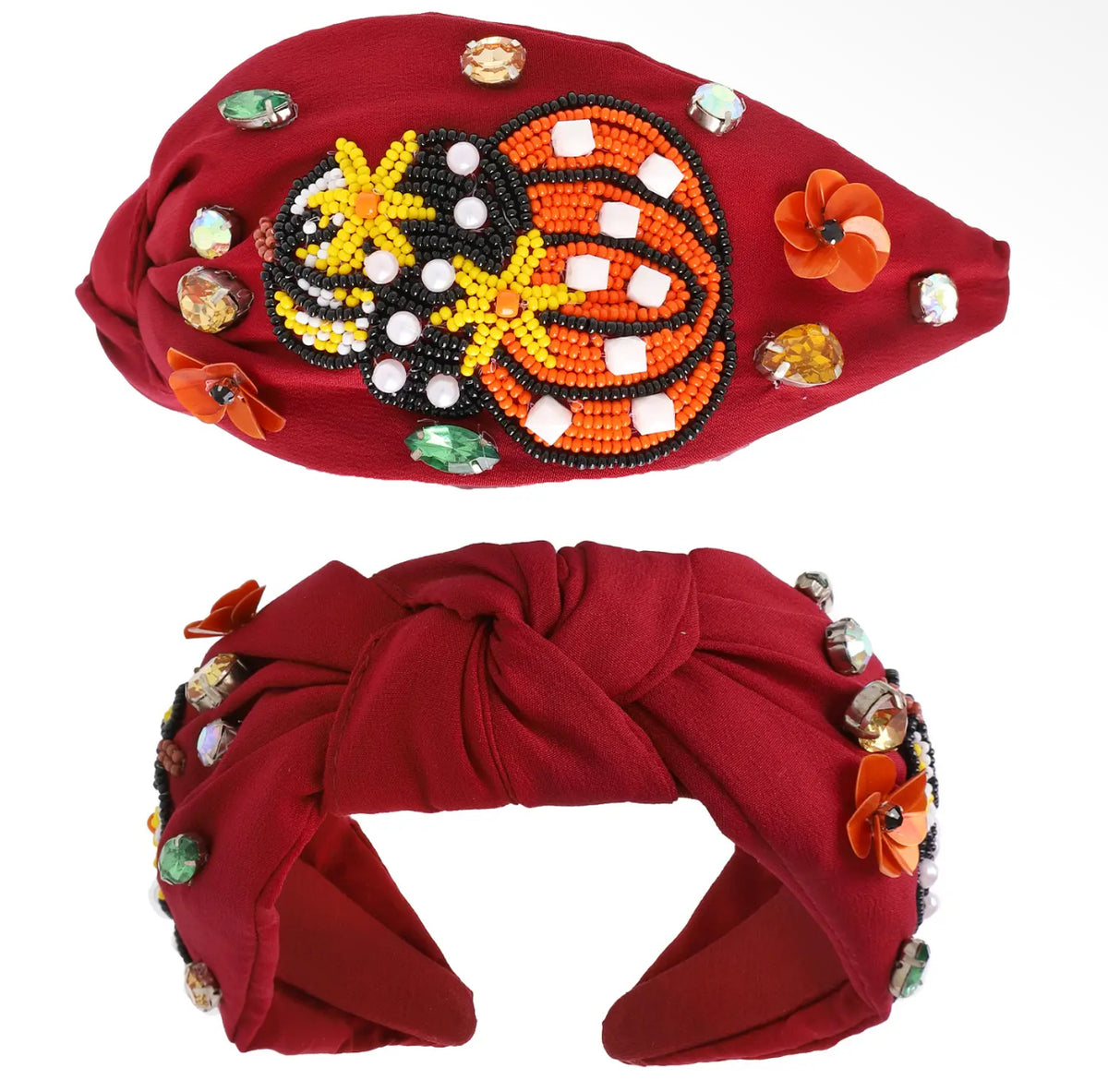 Pumpkin Beaded Headband