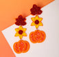 Sunflower w/ Pumpkin Earrings