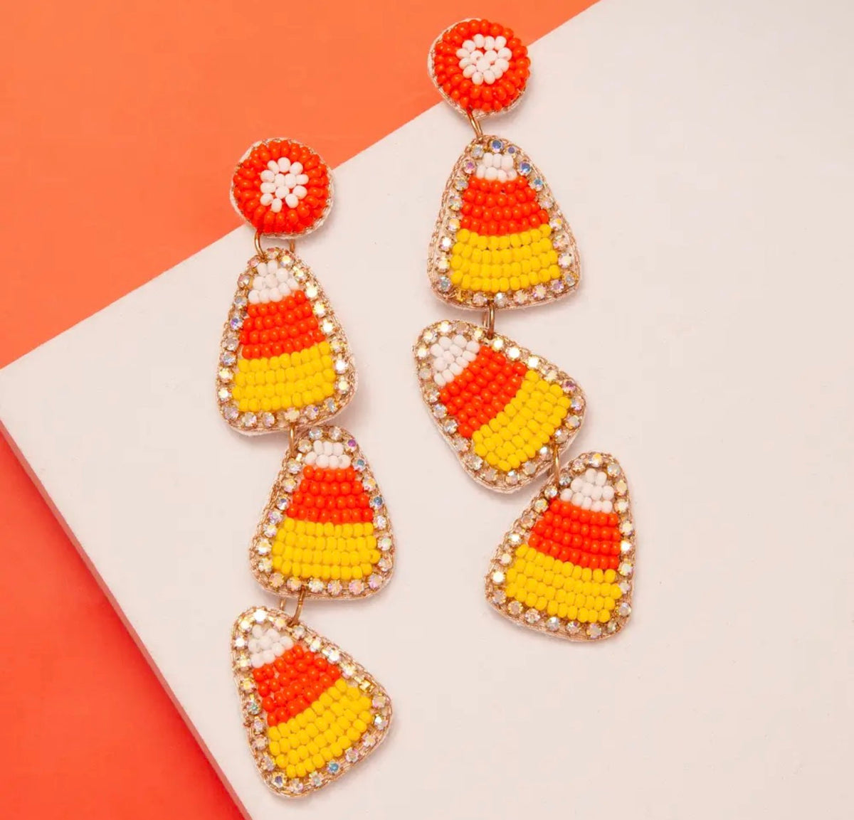 4-Tier Candy Corn Earrings