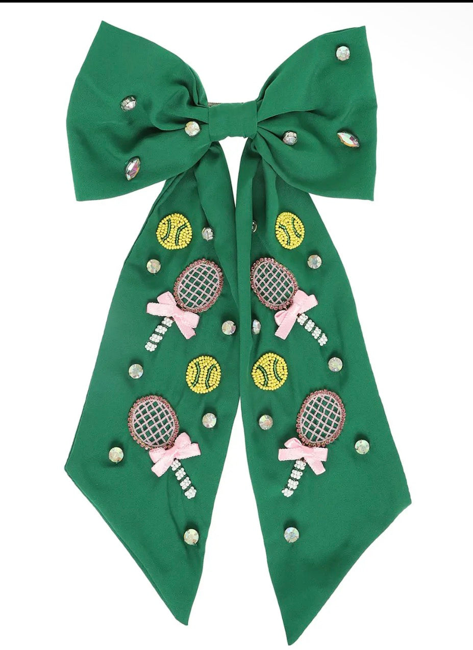 Tennis Rhinestone Bow