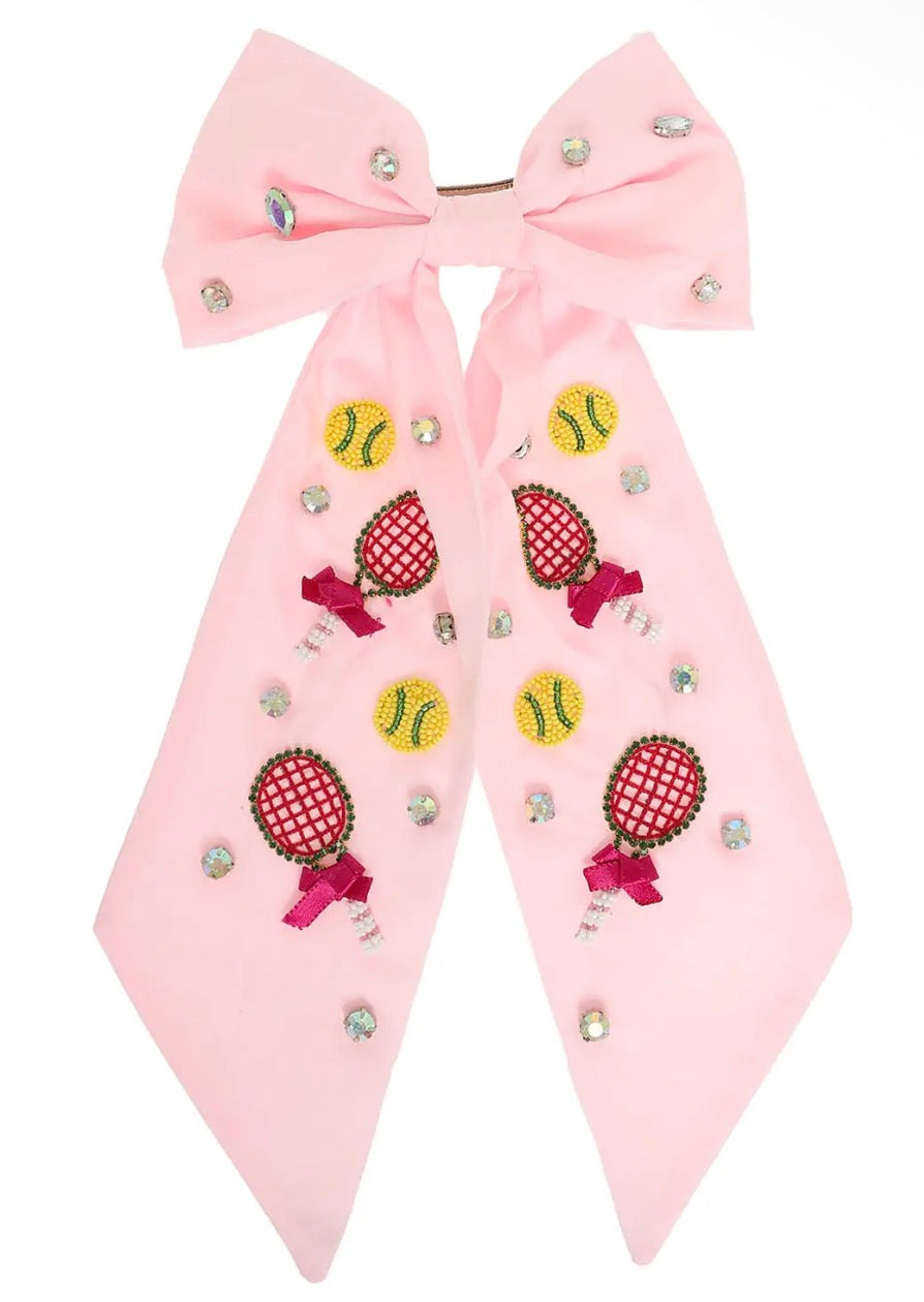 Tennis Rhinestone Bow