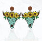 Longhorn Sunflower Earrings
