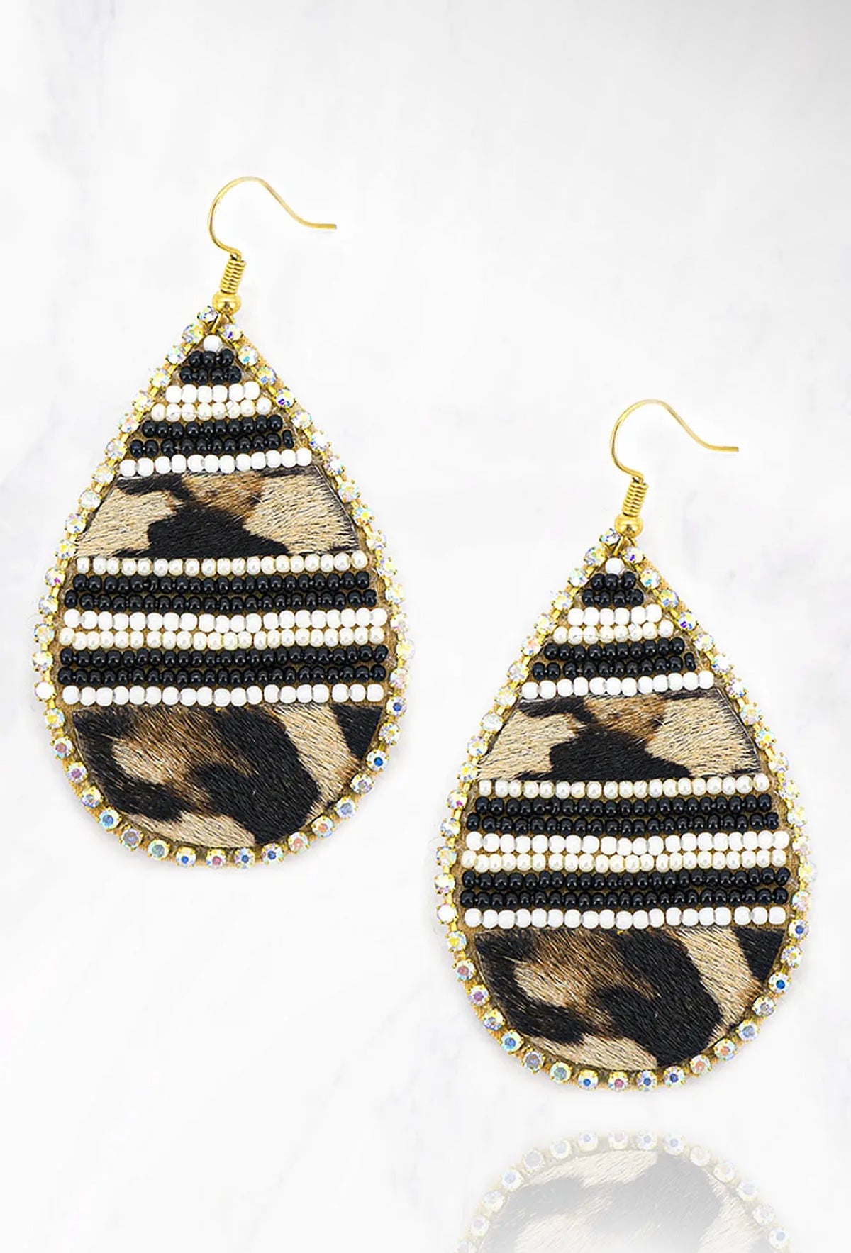Leopard Rhinestone Earrings
